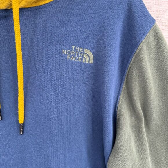 The North Face Colorblock Hoodie Sweatshirt Men's Size‎ Small Blue/Green/Yellow - Picture 4 of 14